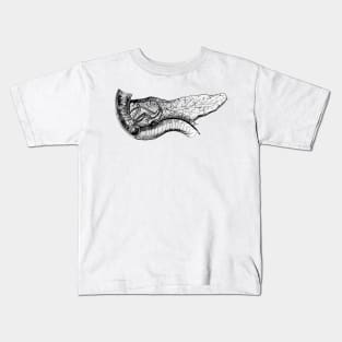 Pancreas and Duodenum Pen and Ink Sketch Kids T-Shirt